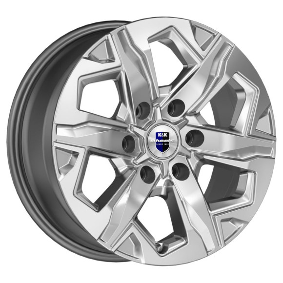 Диски КиК  Тейт (КС1050)  7,5\R17 6*139,7 ET36  d100,1  Дарк платинум  [82190]