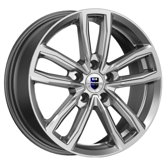 Диски КиК  Каланг (КС1086)  6,5\R17 5*114,3 ET37  d66,6  Дарк платинум  [81758]  <С>