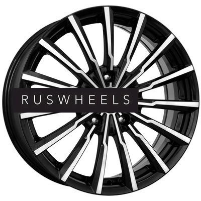 Диски КИК 7x17/4x100 ET45 D67,1 Акцент (КС562) Алмаз черный