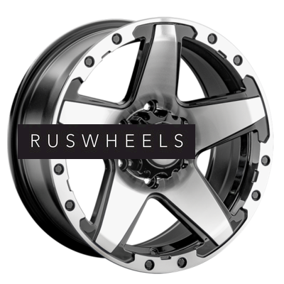 Диски LS 8x17/6x139,7 ET25 D106,1 1284 BKF (конус, Колпак+лого)